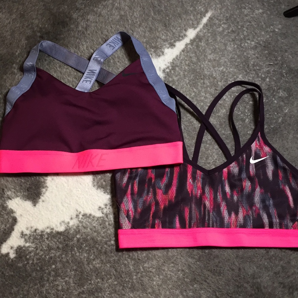 2 Nike Sports Bra Medium Support Yoga Run Bra